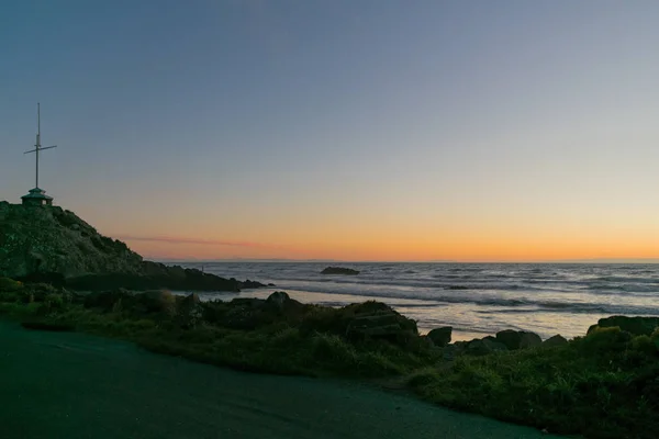 Stunning sunrise Sumner beach — Stock Photo, Image