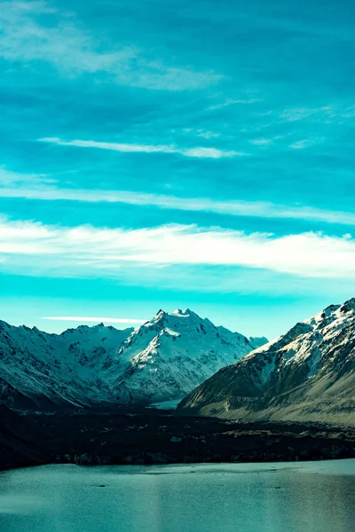 Blick auf die Berge im Aoraki Mt Cook Nationalpark — Stockfoto