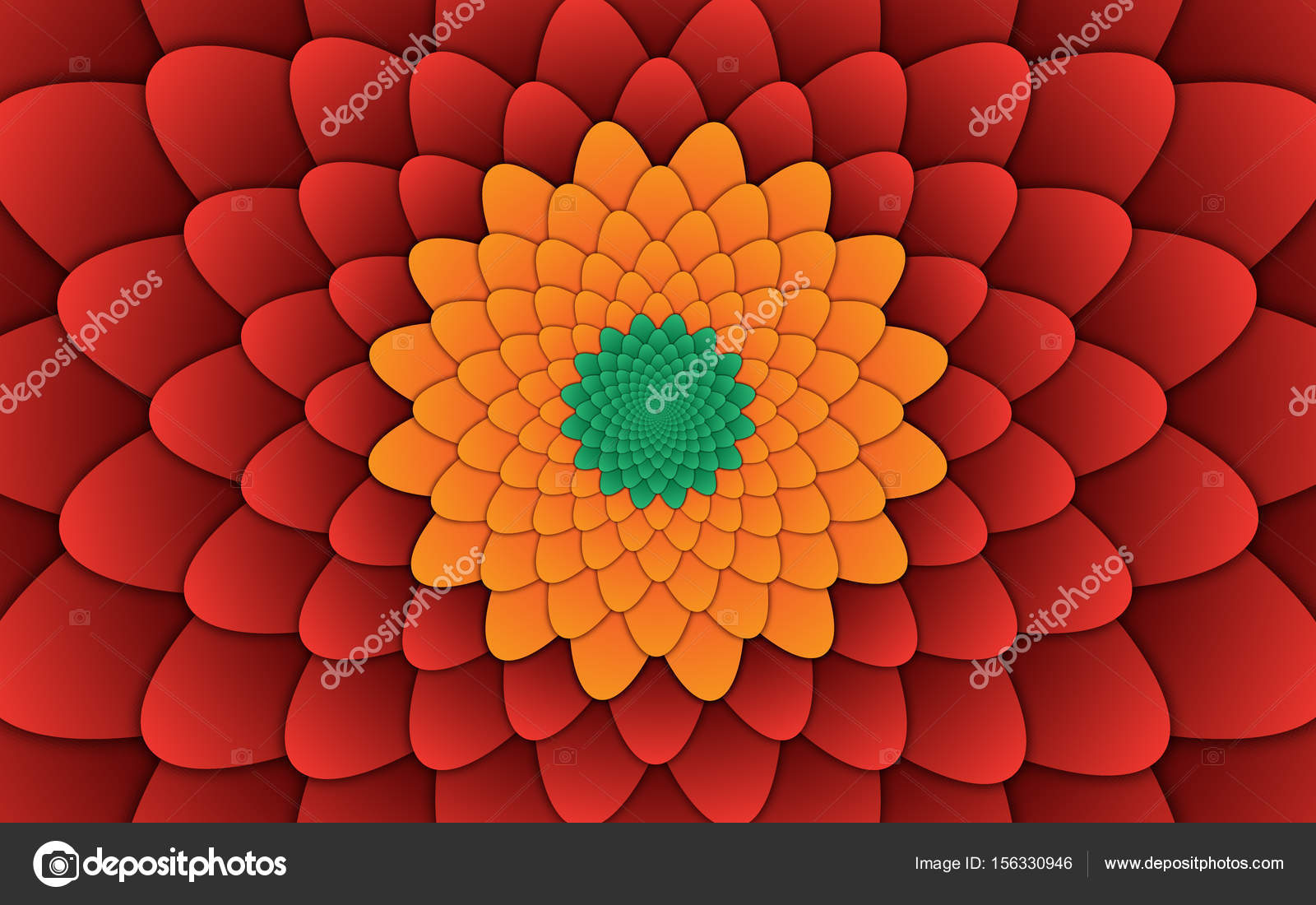 Abstract flower mandala decorative pattern blue background horizontal