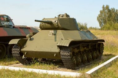 Moscow Region, Rusya Federasyonu - 30 Temmuz 2006: İkinci Dünya Savaşı, Tank Müzesi Kubinka Moskova yakınlarındaki başında 1941 yılında Sovyetler Birliği'nin inşa Tank T-34