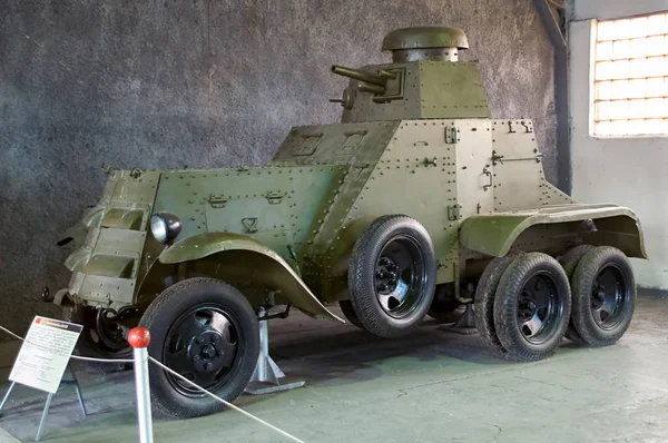 MOSCOW REGION, RUSSIA - JULY 30, 2006: BA-27 Soviet first armoured car in the Tank Museum, Kubinka near Moscow — Stock Photo, Image