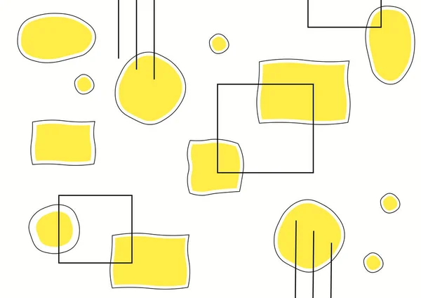 Plantilla Fondo Geométrica Minimalista Abstracta Tono Amarillo Blanco Como Círculo — Archivo Imágenes Vectoriales