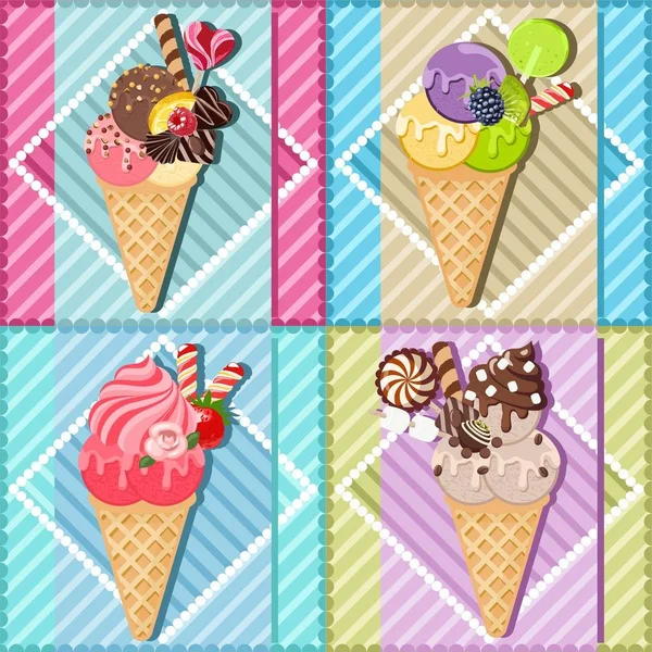 Süßigkeiten Süßigkeiten Jedem Urlaub Ideal Für Grußkarten Tapeten Geschenkpapier Web — Stockvektor