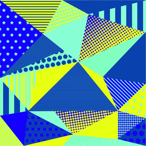 Фон Разноцветных Ярких Треугольников Перфект Поздравительных Открыток Обоев Подарочной Бумаги — стоковый вектор