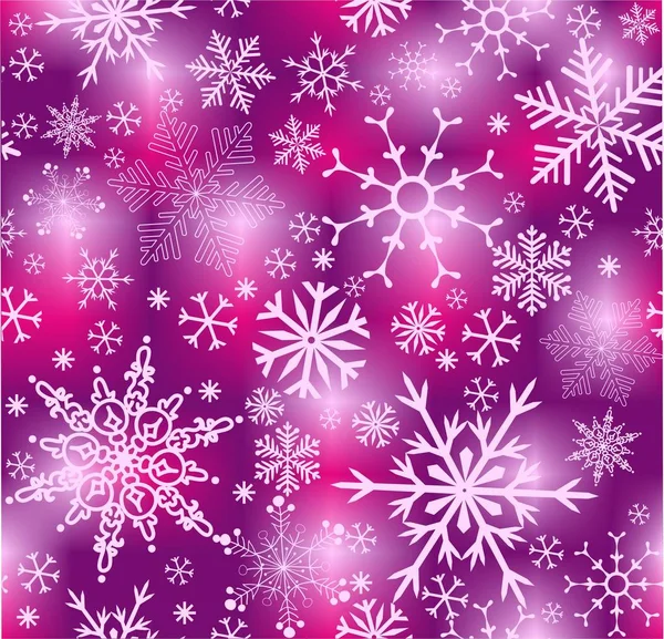Vektor Nahtlose Muster Mit Schneeflocken Winterhintergrund Weihnachten Und Neujahr Ornament — Stockvektor