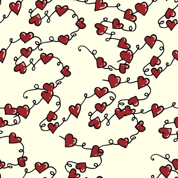 Ilustración Sin Costuras Vectoriales Con Guirnaldas Corazones Ideal Para Papel Vector De Stock