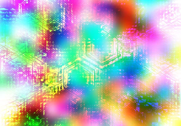 abstract  multicolor background with crystal pattern