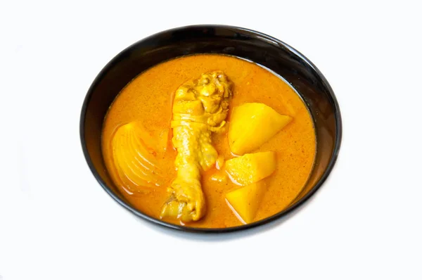 Délicieuse Cuisine Thaïlandaise Appel Kaeng Mussamun Kai Poulet Curry Épicé — Photo