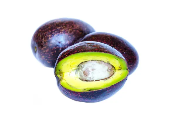 Beyaz Zemin Üzerinde Sağlıklı Yemek Için Avokado Taze Meyve — Stok fotoğraf