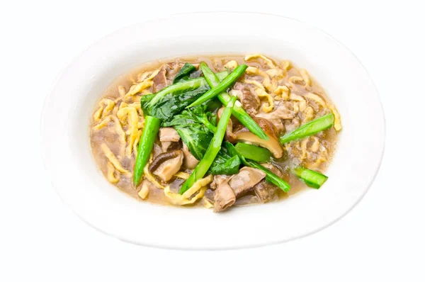 Heerlijk Thais Eten Bel Meekrop Radna Van Noodle Met Groente — Stockfoto