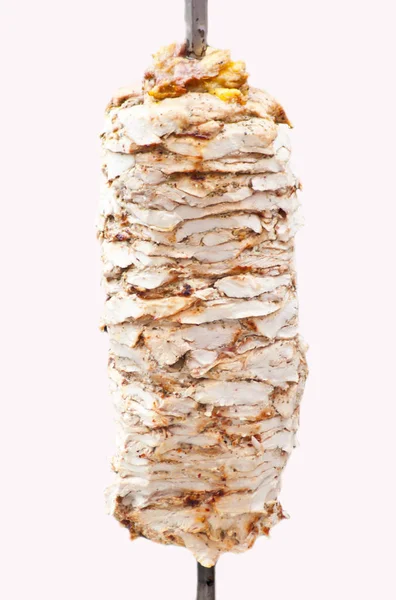 Chicken Kebab Food Turkey White Background — Stock Photo, Image