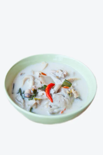 Thais Eten Oproep Tomyum Khakhai Witte Achtergrond — Stockfoto