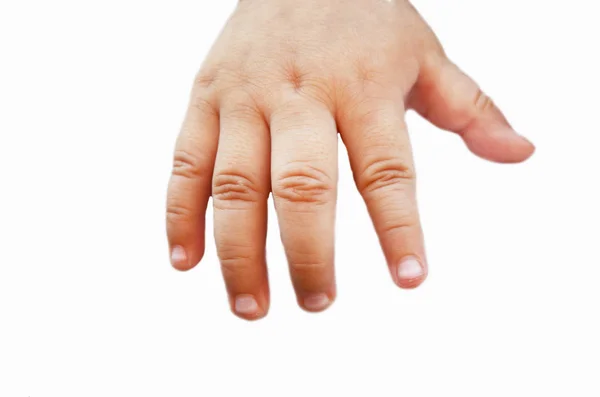 Children hand on white background — Stock Photo, Image