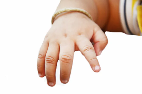 Children hand on white background — Stock Photo, Image