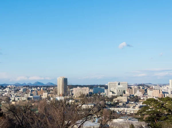 Japán Város Menekülsz Kék Hegyi — Stock Fotó