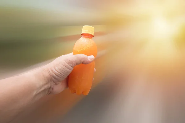 Main Jus Orange Pour Santé — Photo