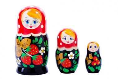 Rus ulusal ahşap oyuncak bebek
