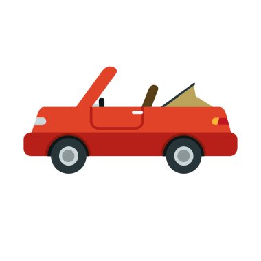 Beyaz arka planda bir spor arabanın çizimi