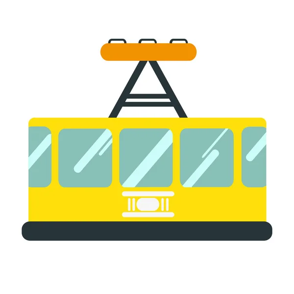 Un'illustrazione di un tram, torbido elettrico su sfondo bianco — Foto Stock