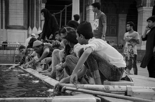 JAMA Mescidi, eski Delhi, Hindistan - 24 Haziran 2017: en büyük Musli