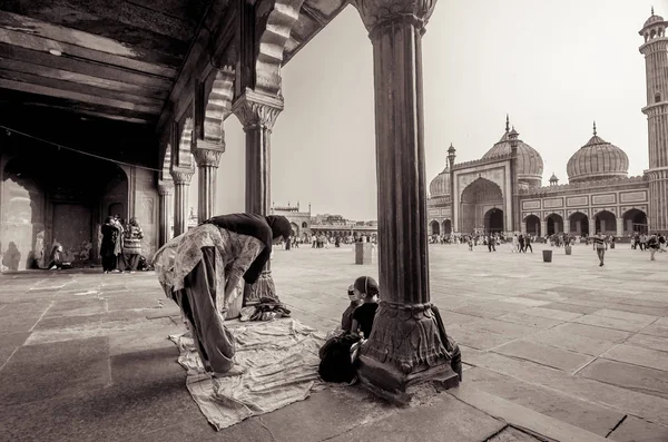 JAMA Mescidi, eski Delhi, Hindistan - 24 Haziran 2017 