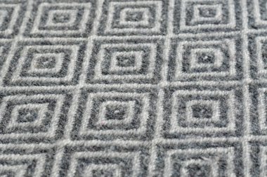 Yünlü kumaş doku yakın çekim. Gri kontrast elmas desen