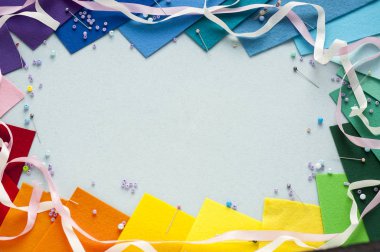 Arka plan çerçevelemek--dan kopya alanı ile iğne işi için aksesuarlar