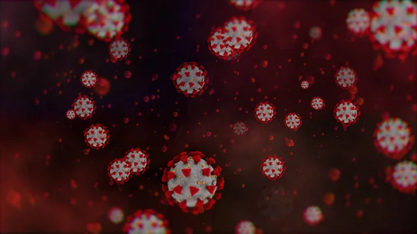 Coronavirus Covid Sfondo Grafico Illustrazione Profondità Campo Poco Profonda Tecnica — Foto Stock