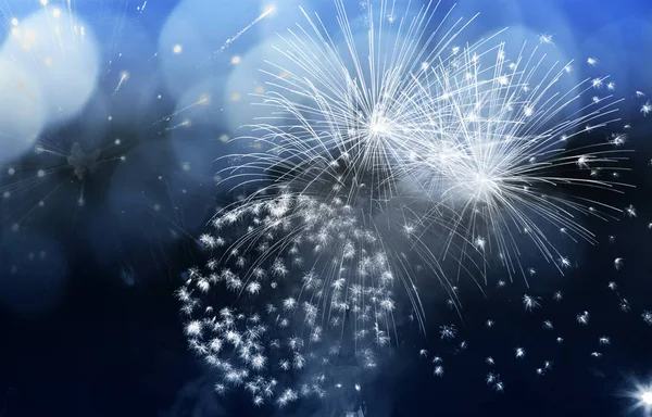 Fuochi d'artificio a Capodanno e spazio di copia — Foto Stock