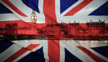 Brexit kavramı - semboller Londra İngiltere bayrağı