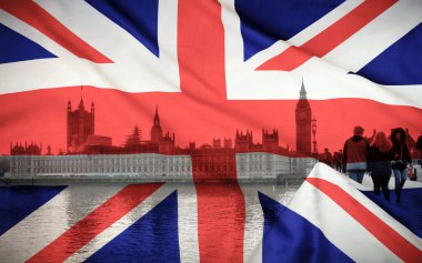 Brexit kavramı - semboller Londra İngiltere bayrağı