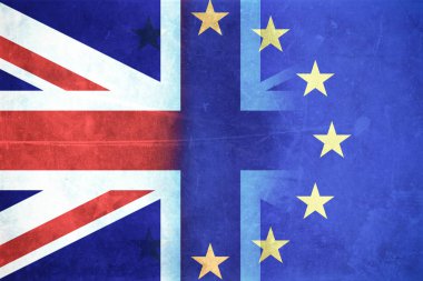 Brexit kavramı - semboller Londra İngiltere bayrağı