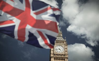 Brexit kavramı - semboller Londra İngiltere bayrağı