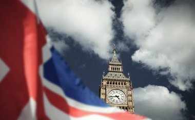 Brexit kavramı - semboller Londra İngiltere bayrağı