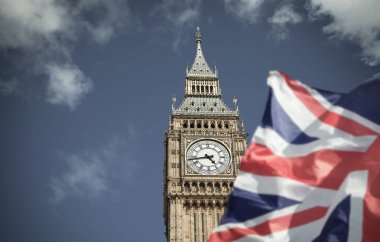 Brexit kavramı - semboller Londra İngiltere bayrağı