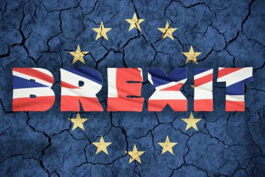 Brexit kavramı - semboller Londra İngiltere bayrağı