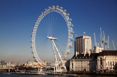Londra, İngiltere - 26 Ocak 2017: Edf enerji London Eye yanına