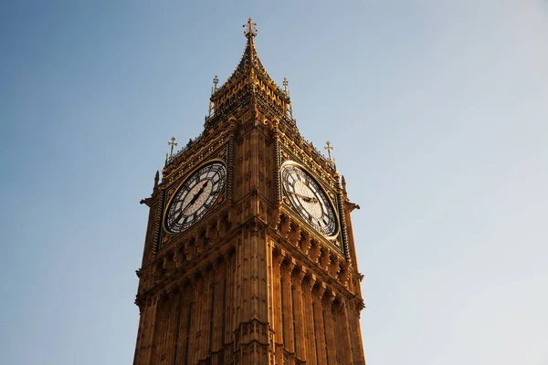 Ikoniska Big Ben och Houses of Parliament, London — Stockfoto