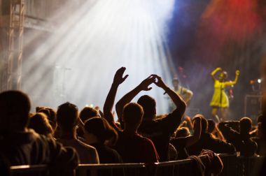 Konserdeki kalabalık - Yaz müzik festivali