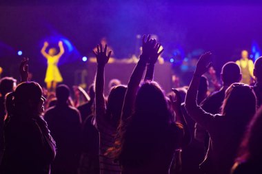 Konserdeki kalabalık - Yaz müzik festivali