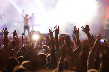 Konserdeki kalabalık - Yaz müzik festivali