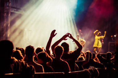 Konserdeki kalabalık - Yaz müzik festivali
