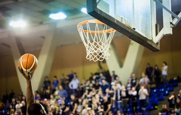 scoring the winning points at a basketball game