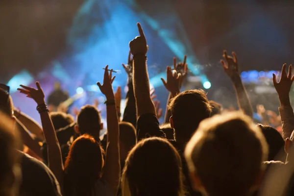 Crowd at concert - summer music festival — Stock Photo, Image