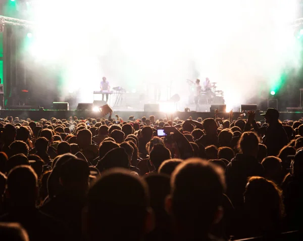 Multitud en concierto - festival de música de verano — Foto de Stock