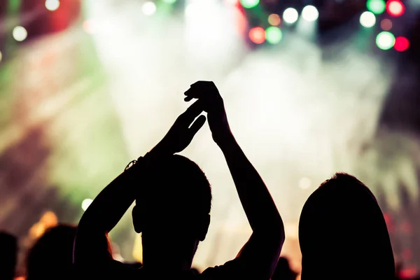 Publik på konsert - sommarmusikfestival — Stockfoto