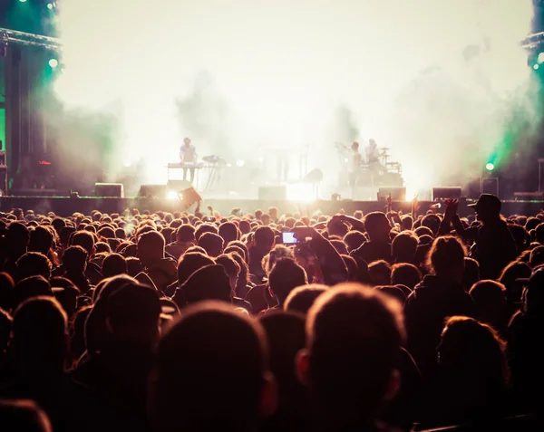 Multitud en concierto - festival de música de verano — Foto de Stock