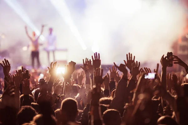 Multitud en concierto - festival de música de verano — Foto de Stock