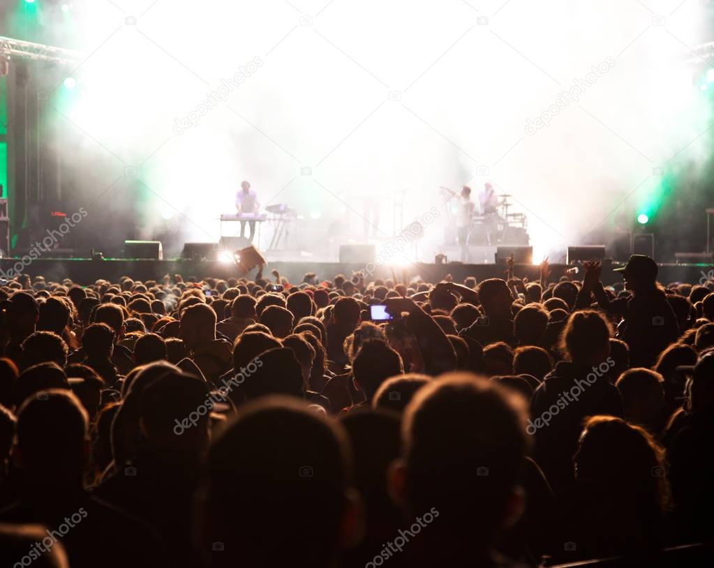 crowd at concert - summer music festival