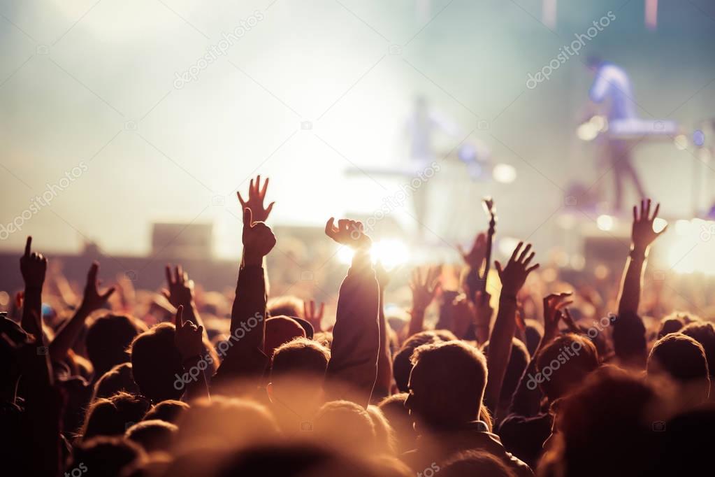 crowd at concert - summer music festival